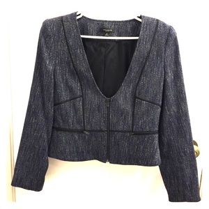 Ann Taylor navy blue tweed jacket Size 10